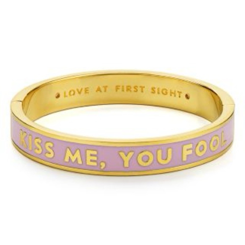 Kate Spade “Kiss Me, You Fool” Idiom Bangle